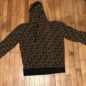 Christian Dior hoodie brown and black